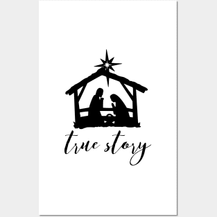 Christ in the Manger - True Story Posters and Art